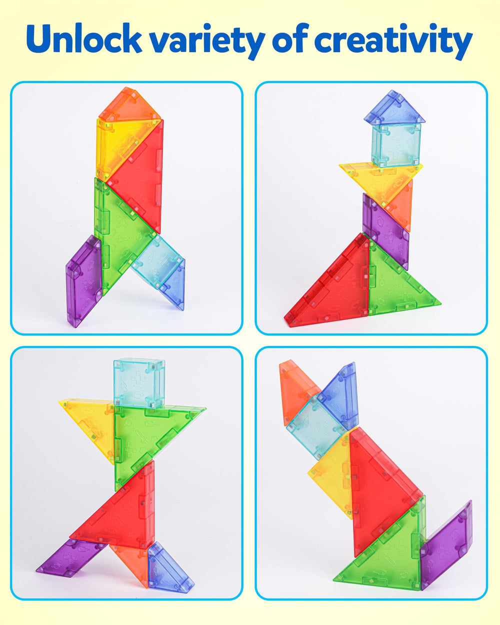 Coogam travel friendly tangram case keeps pieces organized on trips