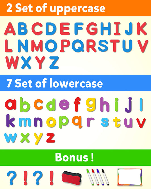 Coogam uppercase and lowercase foam letters for phonics practice