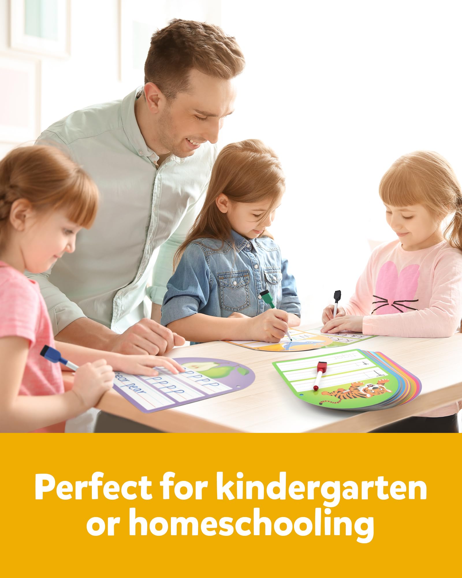 Coogam Vibrant Illustrated Cards boost engagement and phonics alongside letter tracing.