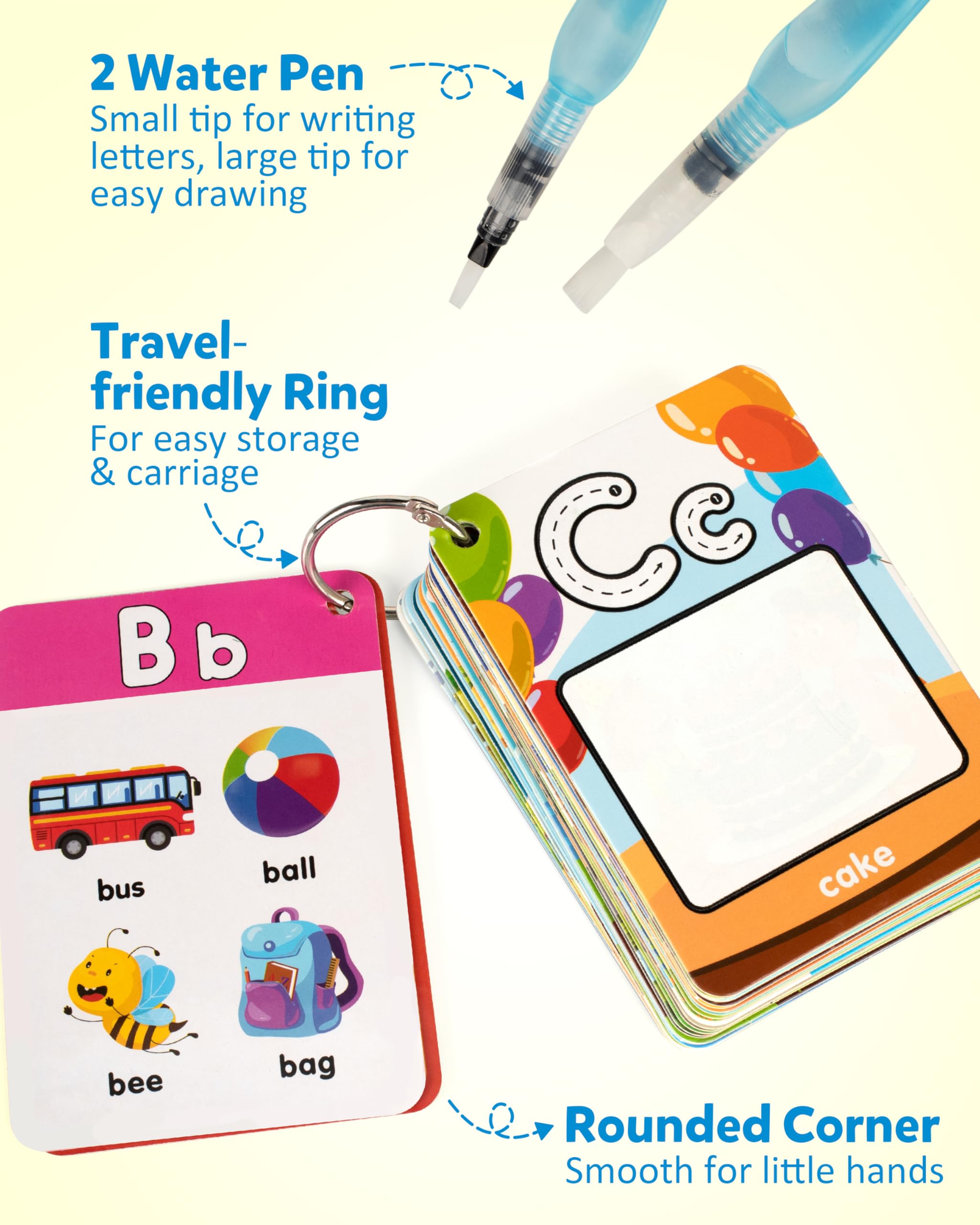 Coogam water coloring alphabet cards portable travel-friendly setup for on-the-go learning