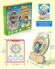 Coogam wooden clock is sturdy for classrooms and home schooling.