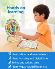 Coogam clock flashcards offer reusable dry-erase practice for time-telling.