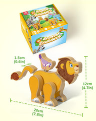 Coogam zebra assembly blocks promoting color recognition and problem solving.