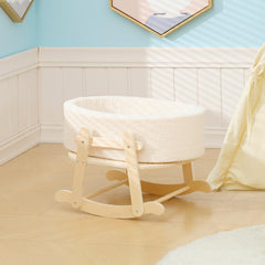 COOKIE BUNNY doll mattress fits perfectly inside the bassinet for comfy naps.
