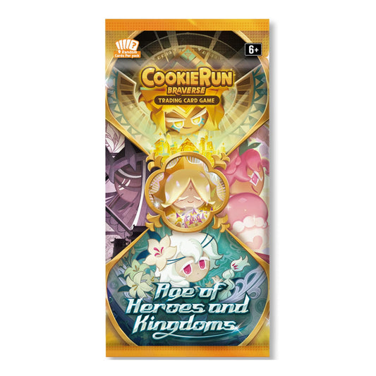 CookieRun TCG booster pack close-up highlighting card art for collectors.