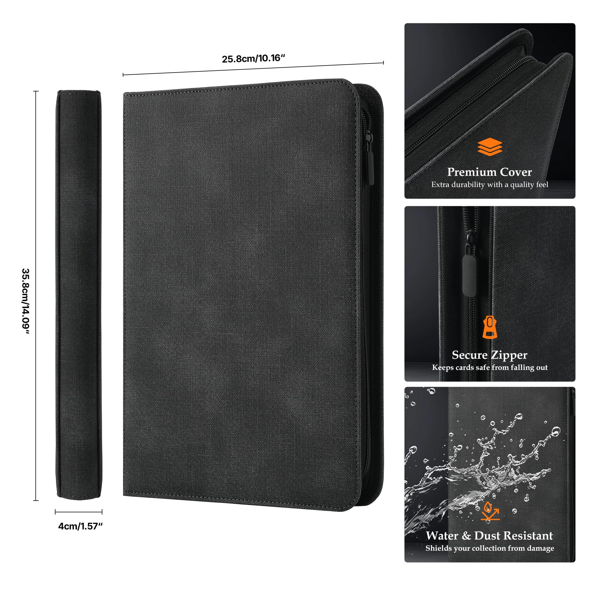 Interior 9-pocket pages of Coolbyl Card Binder for organized card viewing
