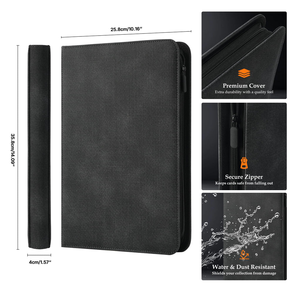 Interior 9-pocket pages of Coolbyl Card Binder for organized card viewing