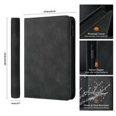 Interior 9-pocket pages of Coolbyl Card Binder for organized card viewing