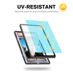 Coolbyl magnetic slab protector in blue offers clear viewing and durable protection.