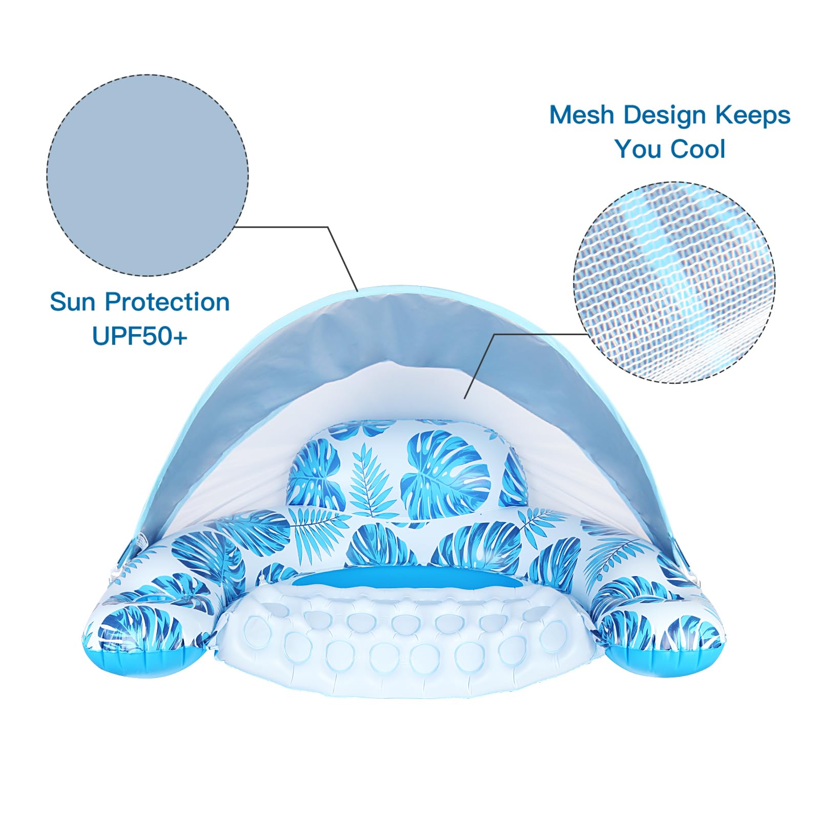 Color box packaging included with COOLCOOLDEE pool float set