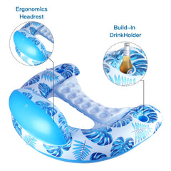 XL COOLCOOLDEE pool float dimensions 47.5 by 37.5 by 27.5 inches