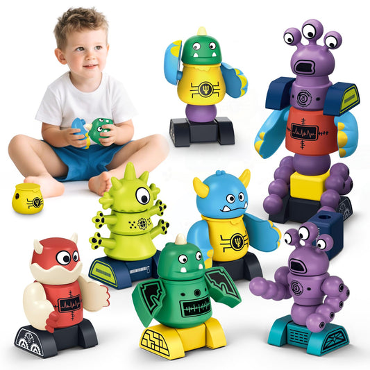 Cooldele STEM magnetic robot blocks for creative building and learning
