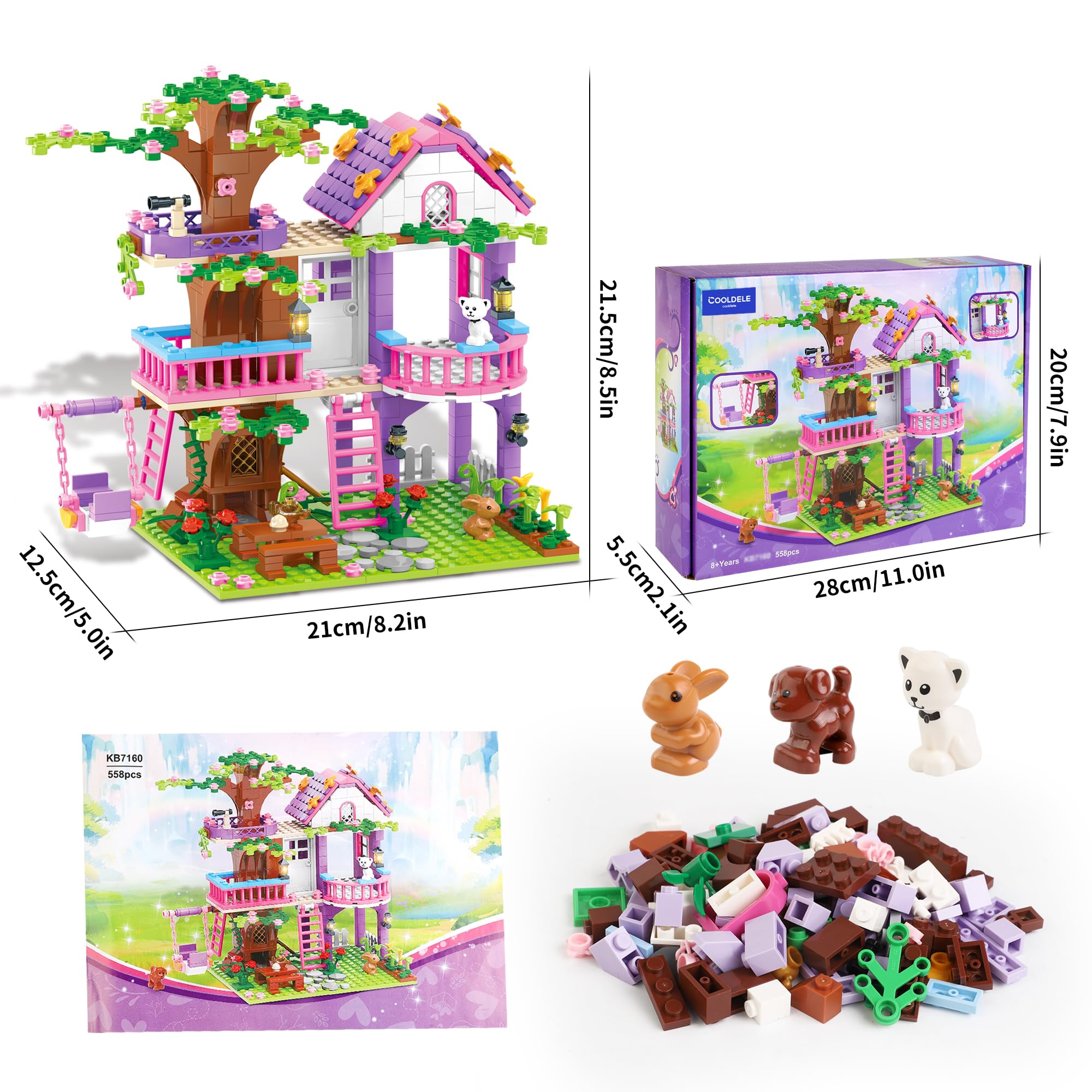 Cooldele Tree House Building Set imaginative play scene in action