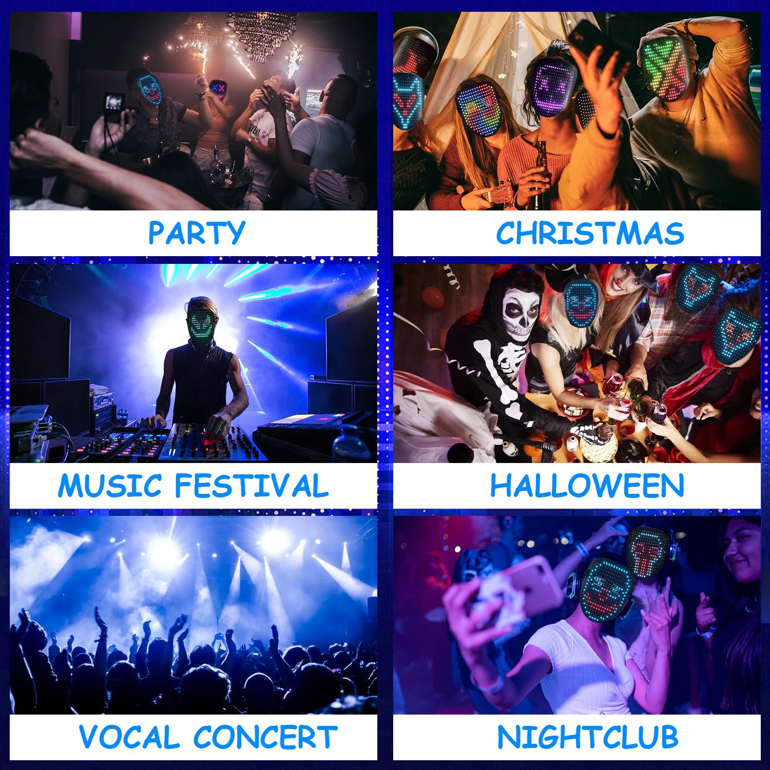 COOLGUARDER LED mask lightweight design reduces fatigue at events