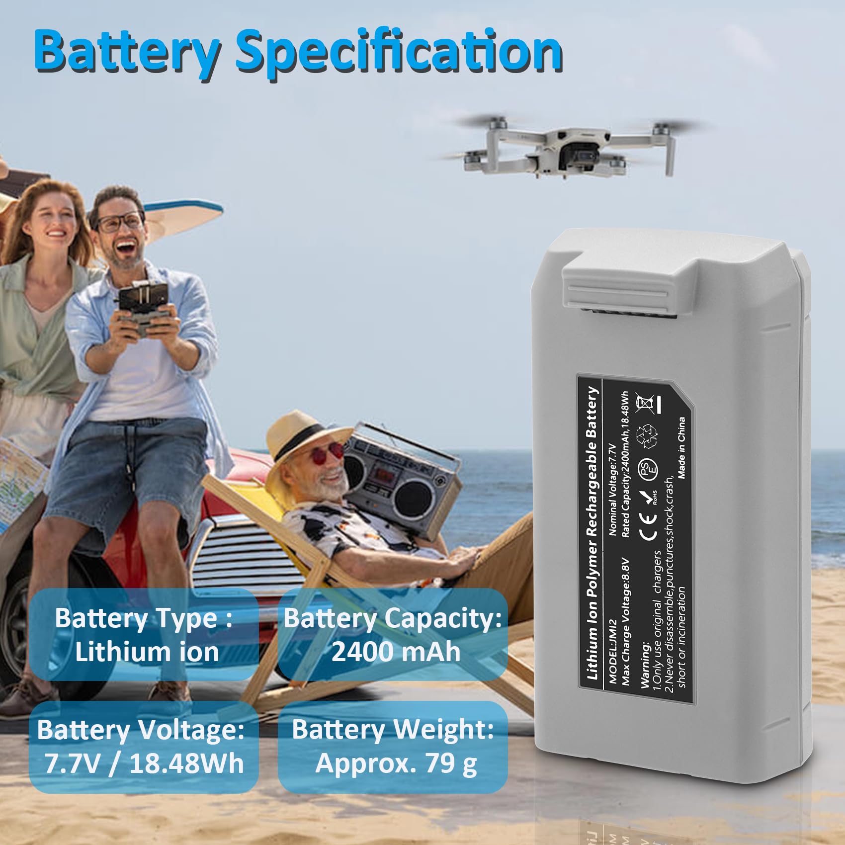 COOLSHOW Mini 2 SE battery 2400mAh with compact 78.8g weight