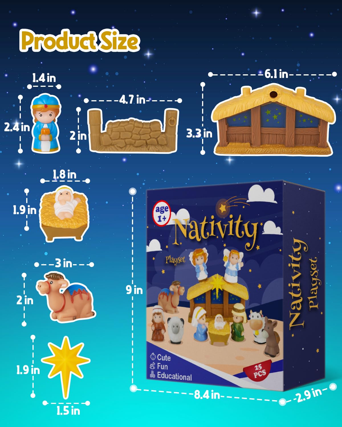 COOLTUNE nativity set angel figures inviting wonder during playtime