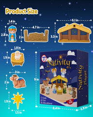 COOLTUNE nativity set angel figures inviting wonder during playtime