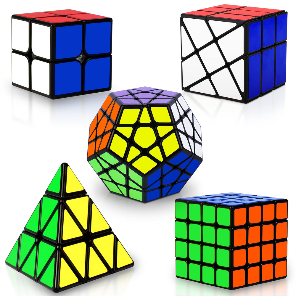 Coolzon speed cube set front view with vibrant colors for smooth turning practice