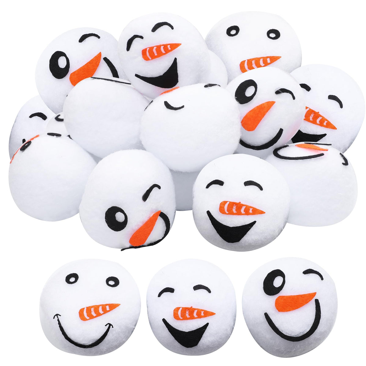 Cooraby snowman ball face style 1 for safe indoor play and festive decor.