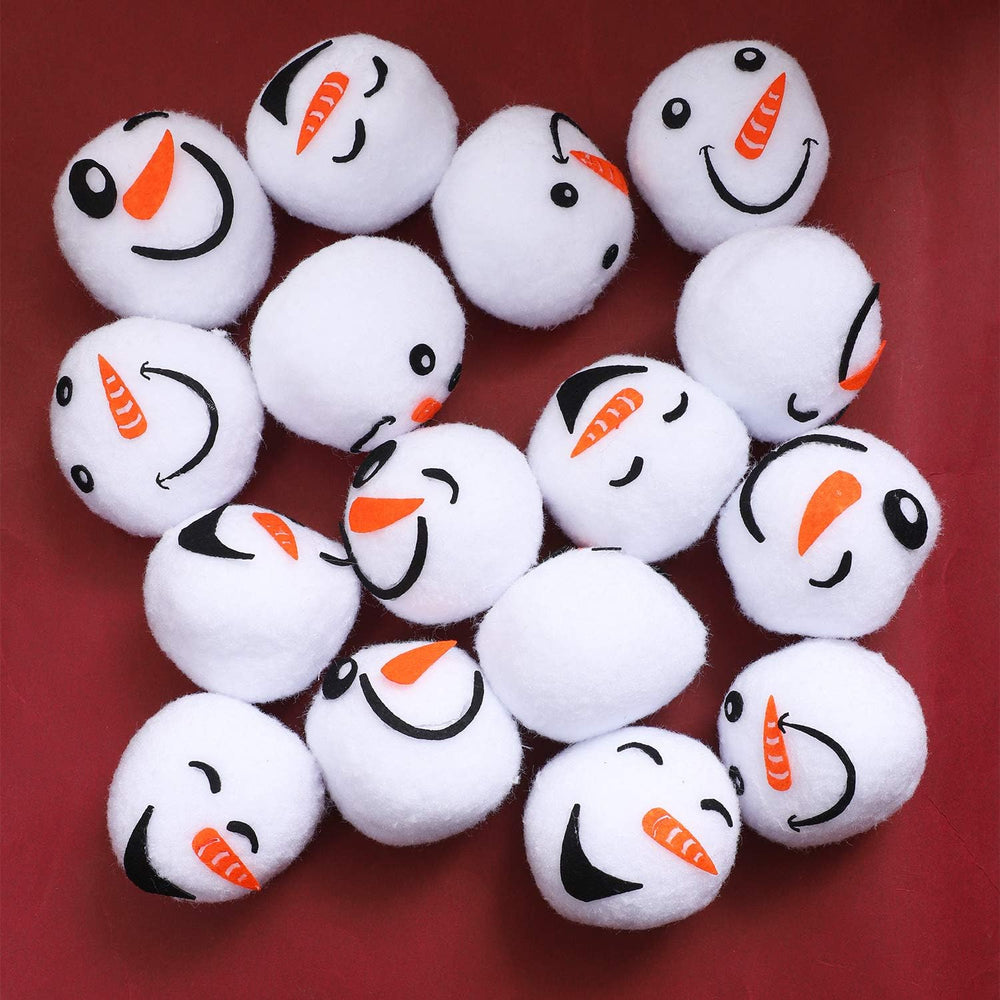 Cooraby snowman ball face style 3 offers lightweight tactile snow fun indoors.
