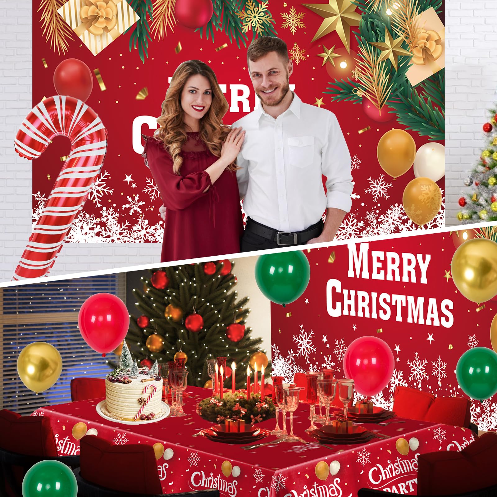 Coosilion Christmas tablecloth protects surfaces while elevating holiday table styling.