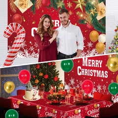 Coosilion Christmas tablecloth protects surfaces while elevating holiday table styling.