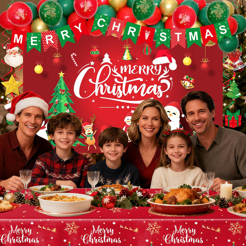 Coosilion Merry Christmas backdrop banner for photo-worthy moments