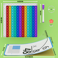 COOVA multiplication flash cards front view with large, color-coded numbers for quick recall