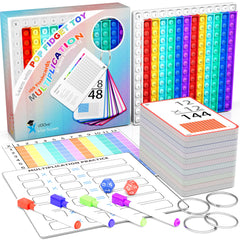 COOVA multiplication flash cards packaging for home study and classroom use