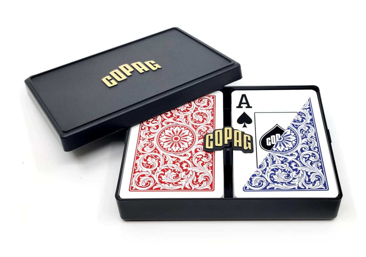 Copag 1546 design deck in case, portable for travel games.