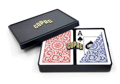 Copag 1546 design deck in case, portable for travel games.