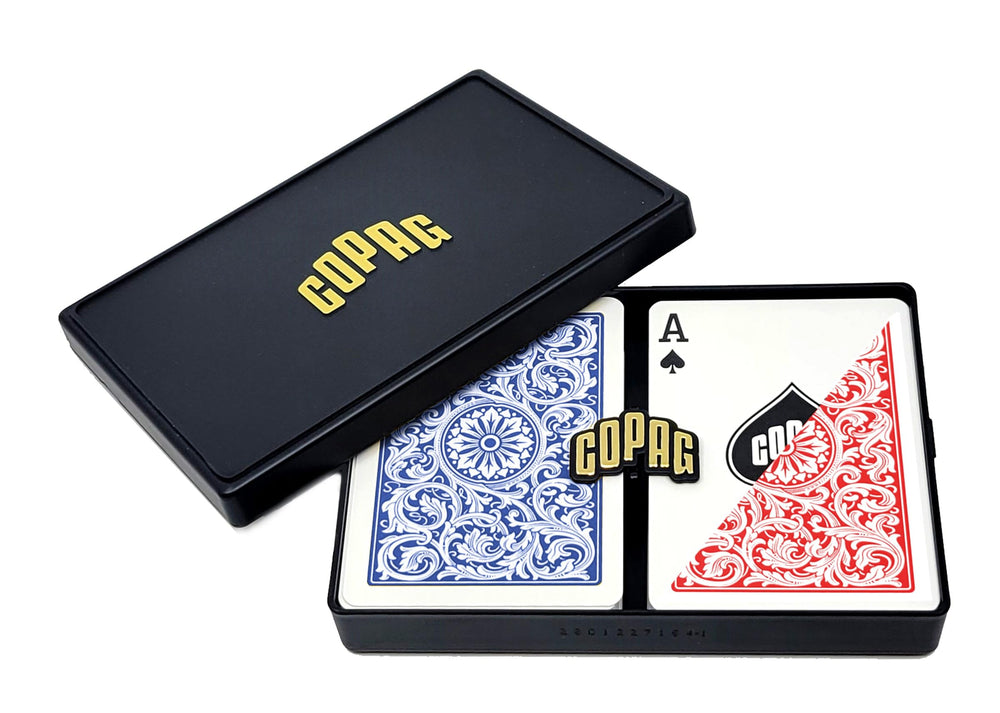 Copag 1546 plastic cards front view with smooth finish for easy shuffling