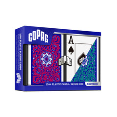 Copag 1546 bridge-size cards with jumbo index for easy visibility.