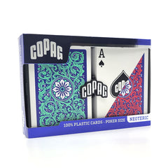 Copag 1546 Neoteric poker-size back view highlights durable plastic design.