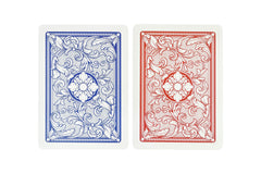 Copag Legacy jumbo index red blue cards on table for quick reads