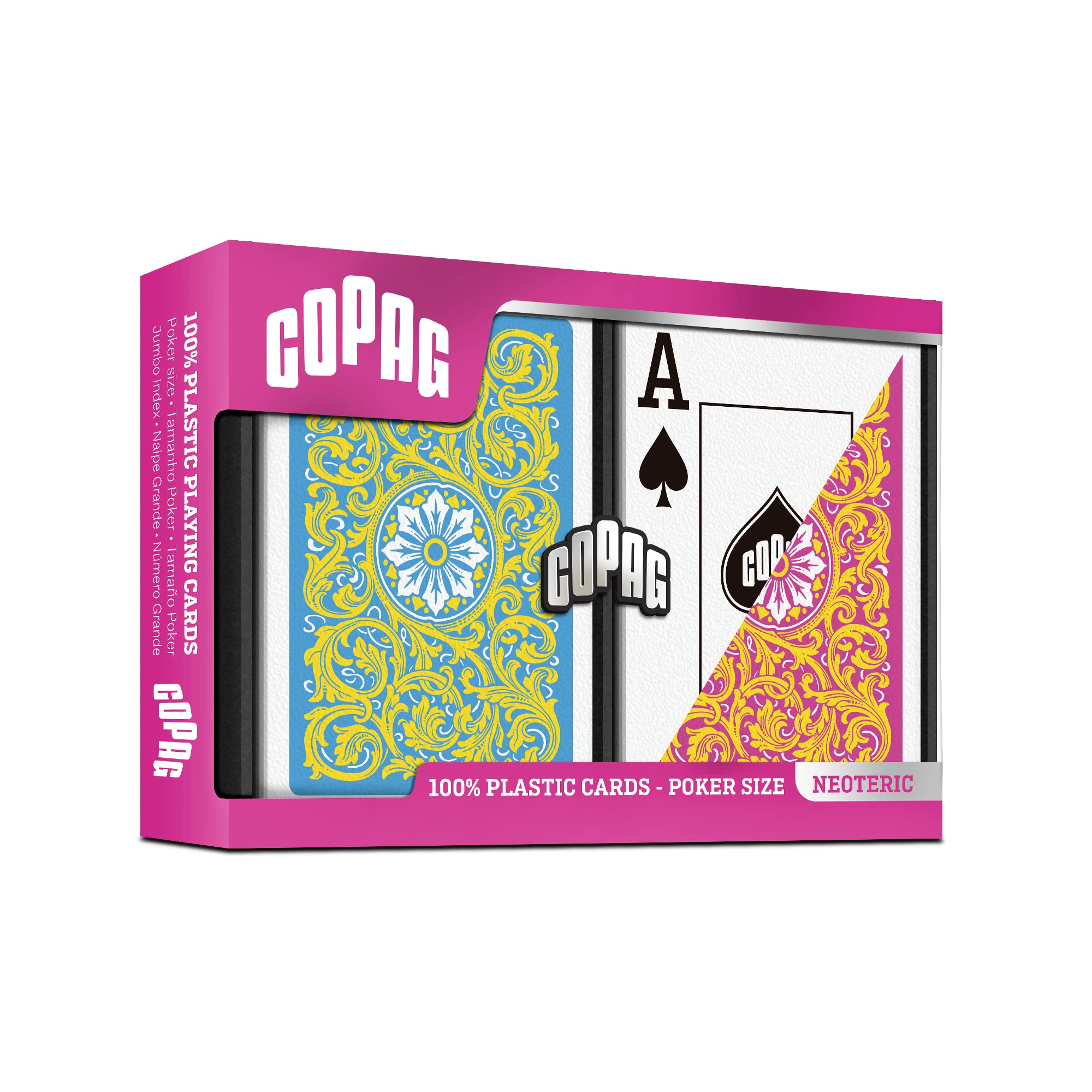 Copag double-deck set with jumbo index for easy readability.
