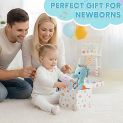 Coqin baby seahorse toy – safe, BPA-free plush for gentle cuddling and teething support.