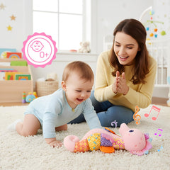 Coqin seahorse toy tummy time suitability helps strengthen neck and shoulders.