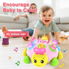 Coqin tummy-time toy encourages motor skills while exploring textures and colors.