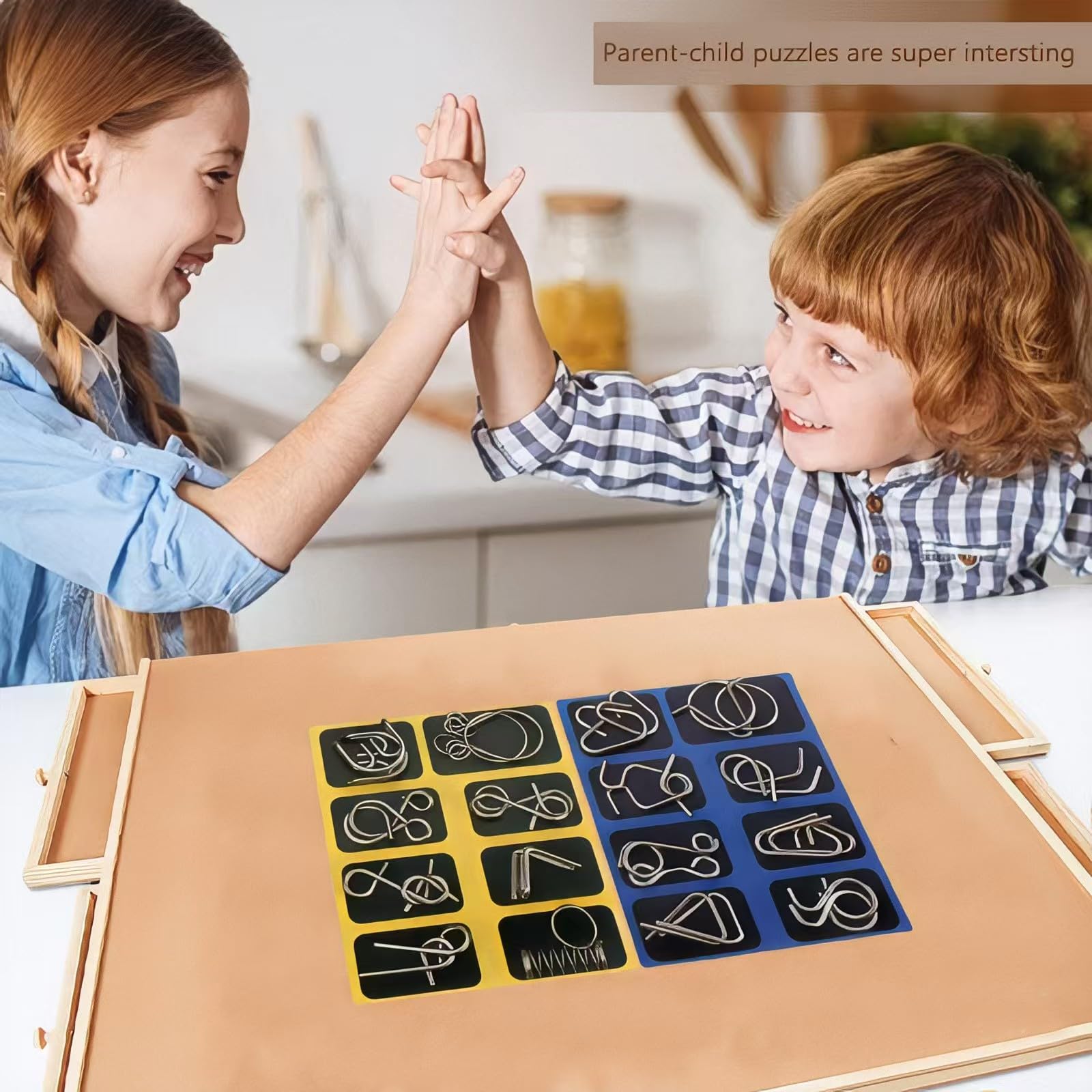COREXISLY steel brain teasers with pouch, great for keeping hands busy at work.
