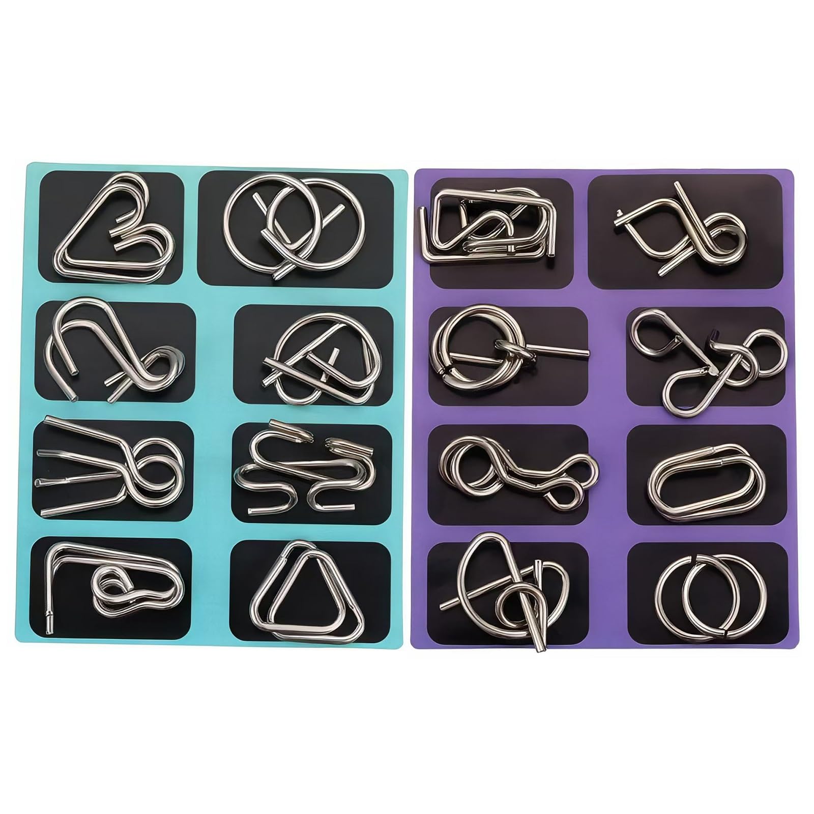 COREXISLY pocket metal puzzles with organizer bag, perfect stocking stuffer for puzzle lovers.