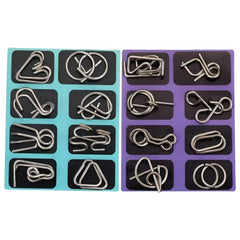 COREXISLY pocket metal puzzles with organizer bag, perfect stocking stuffer for puzzle lovers.