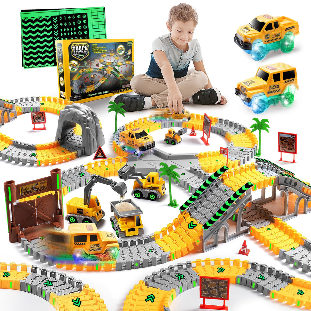 Coroiesty 264-piece construction track set with versatile pieces for creative layouts