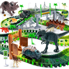 Coroiesty 268-piece race track set for creative play and glow-in-the-dark fun.