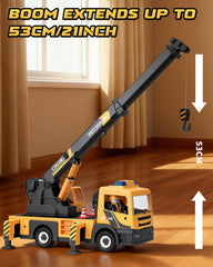 Coroiesty crane truck durable metal and plastic build for long lasting fun.