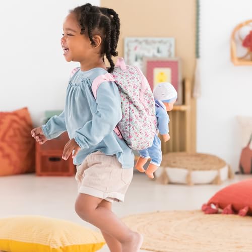 Corolle secure-closure design keeps dolls safely in place during active pretend play