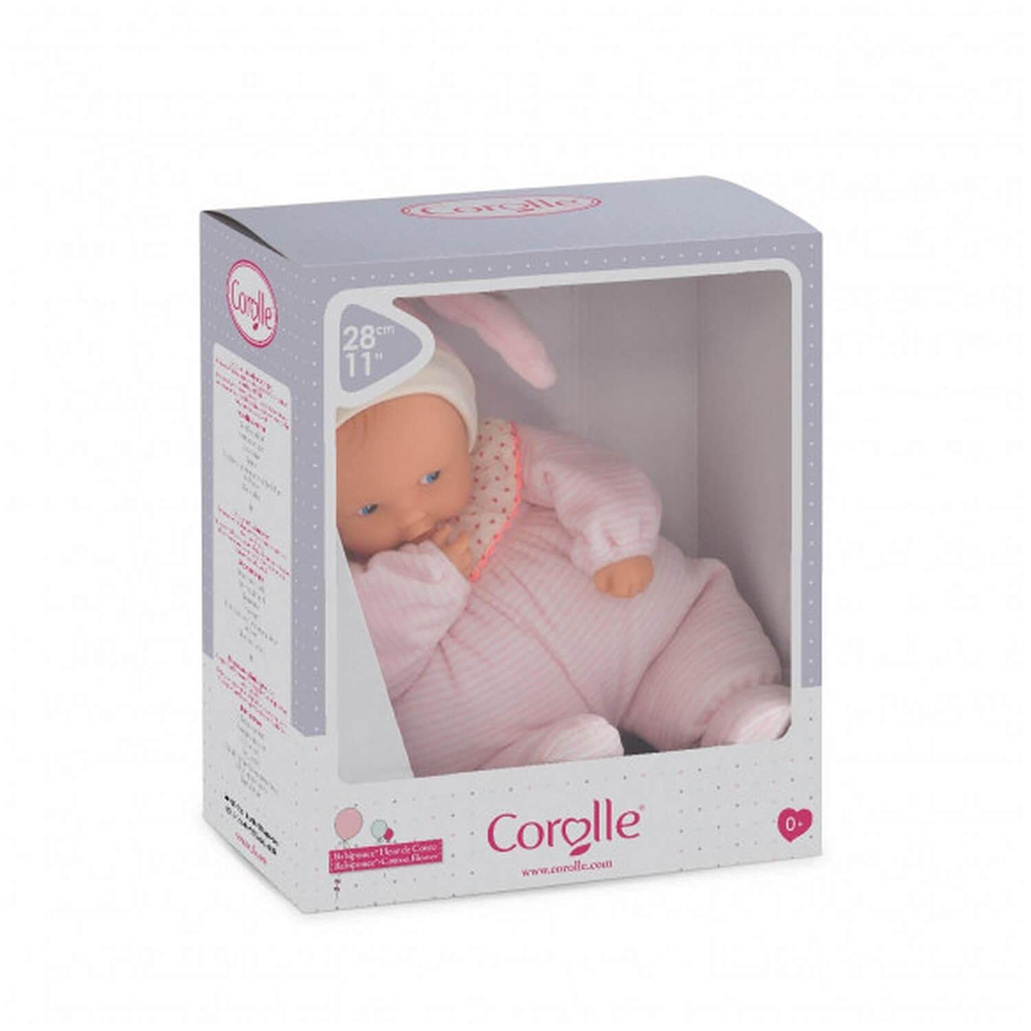 Corolle Babipouce Sweet Dreams machine washable on delicate cycle for easy cleaning.
