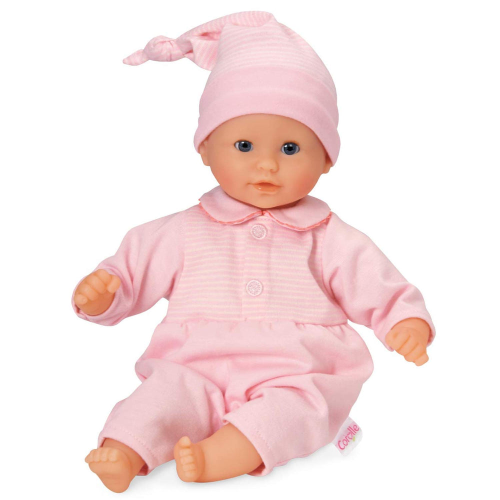 Corolle Bébé Calin Charming Pastel sleeping eyes close for naptime moments.