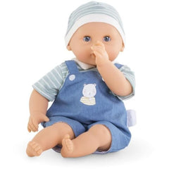 Corolle Bebe Calin Mael 12-inch doll, lightweight and poseable for nurturing play.