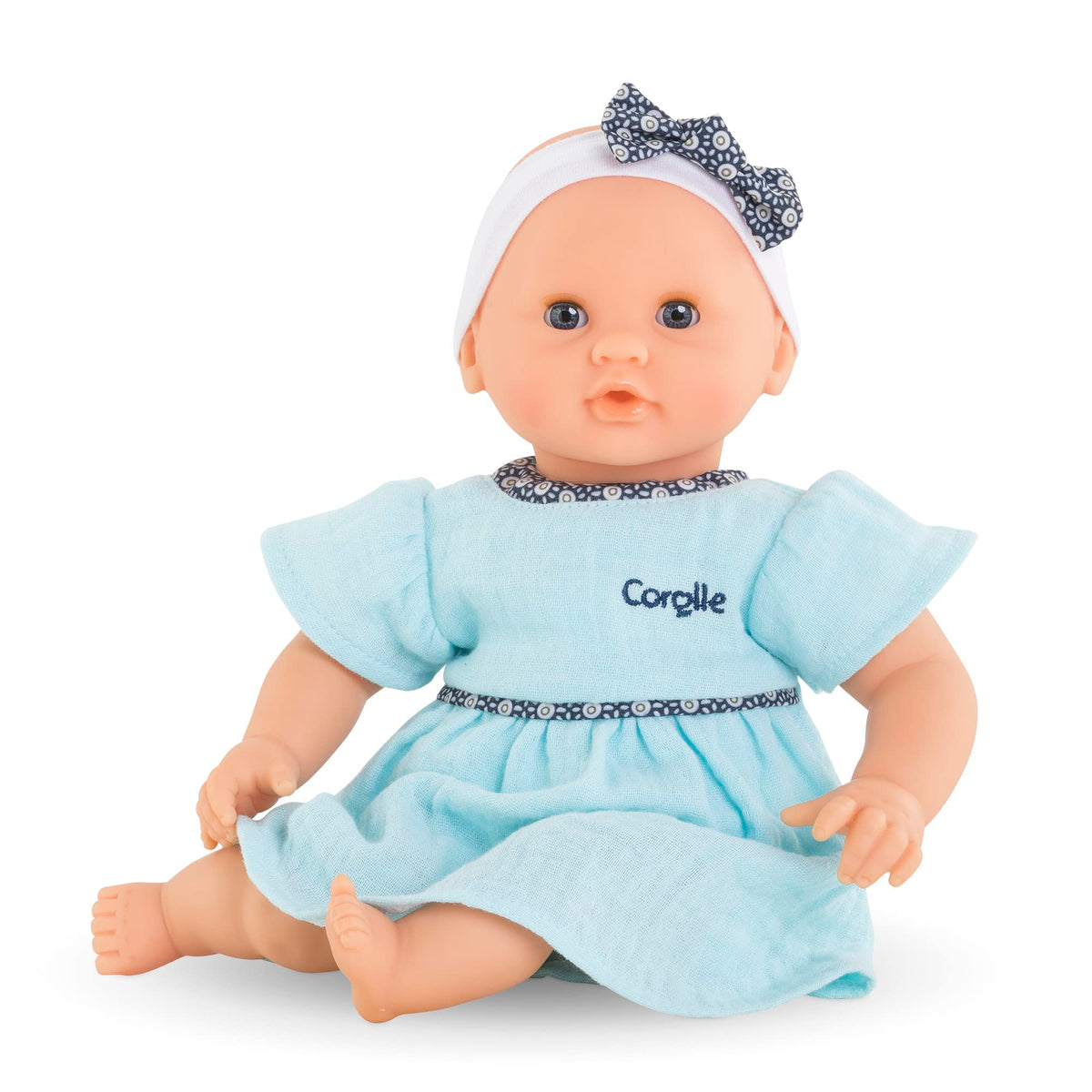 Corolle Bébé Calin Maud vanilla-scented skin close-up for sensory play.